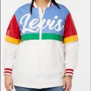 Levi's Nylon Colorblocked Logo Bomber Jacket
